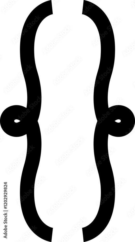 Poster curly double braces. symmetric brackets pair, punctuation symbol for mathematics. frames for math in