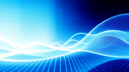 Wavy Blue Abstract Background