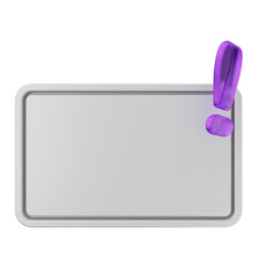 3d alert note paper text box