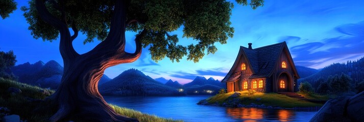 secret hideout in natural landscape