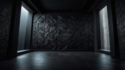 Elegant Black Room with Modern Design