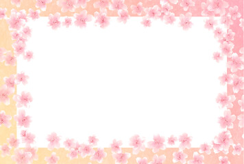 桜　和柄　水彩　背景