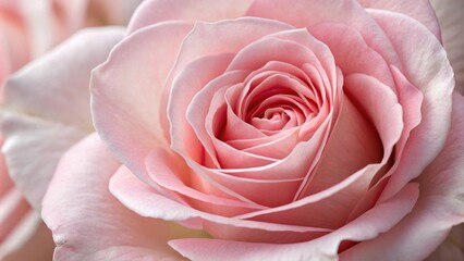 Close-up of pastel pink rose center, close-up, pastel colors, flower close-up, pale pink