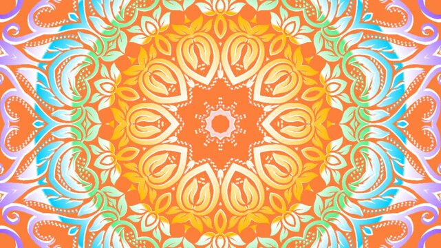 Beautiful batik Gradient COLOUR swirl Hypnotic spiral lines rotating background animation style