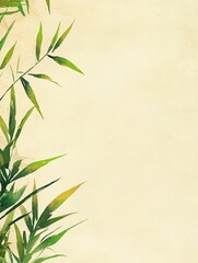 Obraz premium Bamboo Plant with Green Leaves