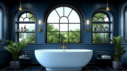 A luxury bathroom featuring elegant, organized shelving, minimalist storage solutions, and perfectly arranged accessories, blending functionality with a sophisticated design.