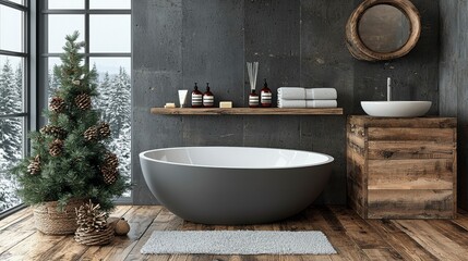 A pristine luxury bathroom featuring a neat and tidy layout, with carefully arranged towels, toiletries, and stylish storage solutions that enhance the serene ambiance.