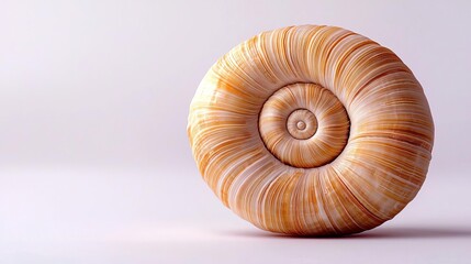 A beautifully spiraled shell showcasing intricate patterns and smooth textures, perfect for nature and marine-themed projects.