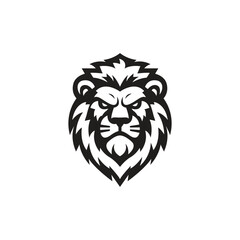 Lion Head Mascot, vector illustration
