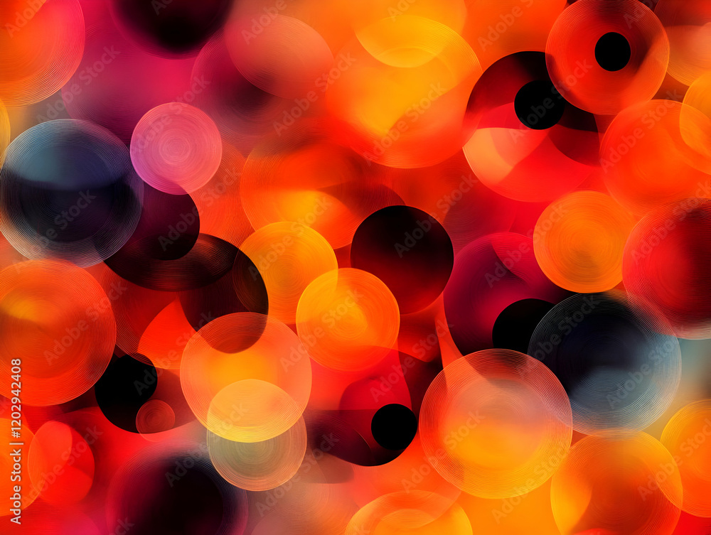 Poster abstract background with overlapping circles creates a vibrant and dynamic visual.
