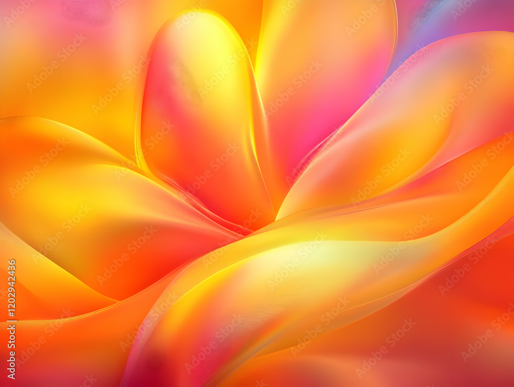 Poster abstract background flows with vibrant colors and smooth textures seamlessly