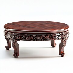 Elegant wooden coffee table with intricate carvings, perfect for enhancing living room decor and adding a touch of luxury.