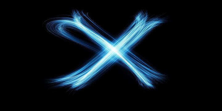 Blue light energy swirls in an abstract background, symbolizing the power of quantum science and advanced technology.