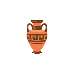 Amphora illustration on white background. 