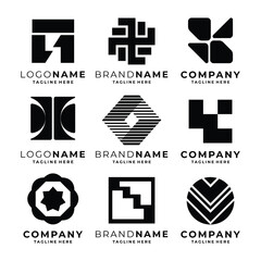 Set of modern logo template