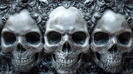 Skulls gathered together