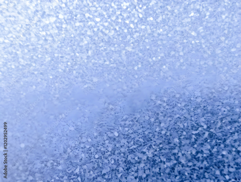 Poster abstract blue background displays bokeh effect with white specks and subtle texture gradation.