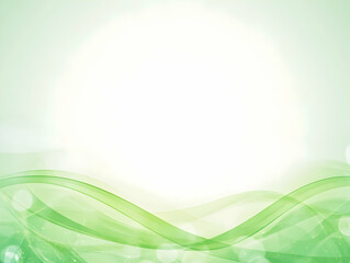 Abstract Green Wave Background Illustration