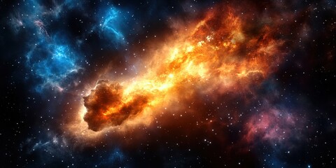 Fototapeta premium comet in space