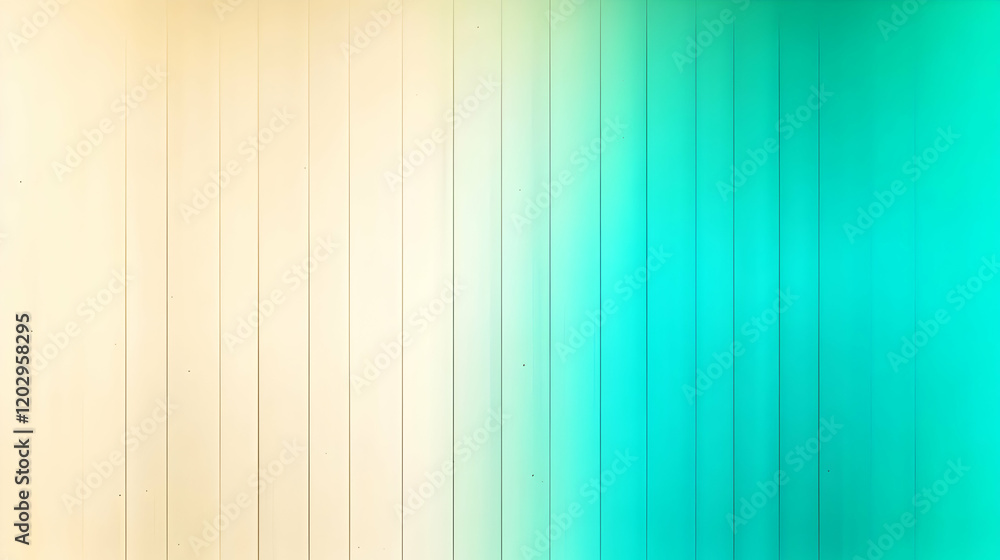 Poster beige and teal wood panels form a gradient background texture for design projects.