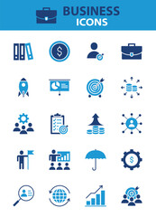 set of business icons, management, workplace