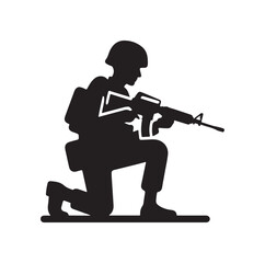 Soldier silhouette vector illustration