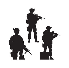 Soldier silhouette vector illustration