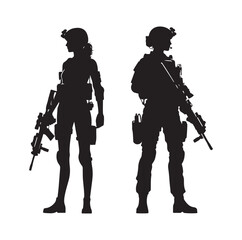 Soldier silhouette vector illustration