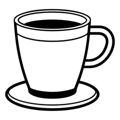 Abstract Coffee Cup Vector Sketch