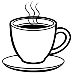 Abstract Coffee Cup Vector Sketch