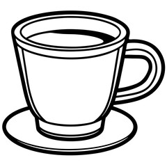 Abstract Coffee Cup Vector Sketch