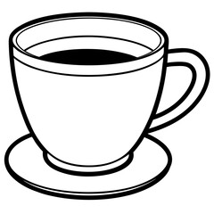 Abstract Coffee Cup Vector Sketch