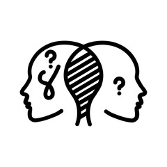 Vector black line for Dual diagnosis