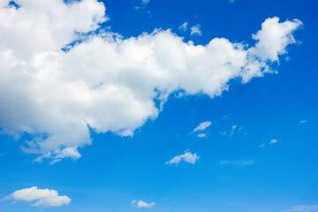 Bright blue sky with clouds