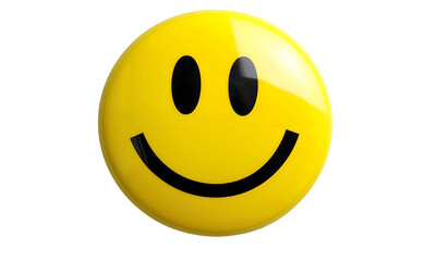 Sunny Smiley Face: A cheerful, classic yellow smiley face with a simple, wide smile and two black eyes.  A universally understood symbol of happiness and positivity. 