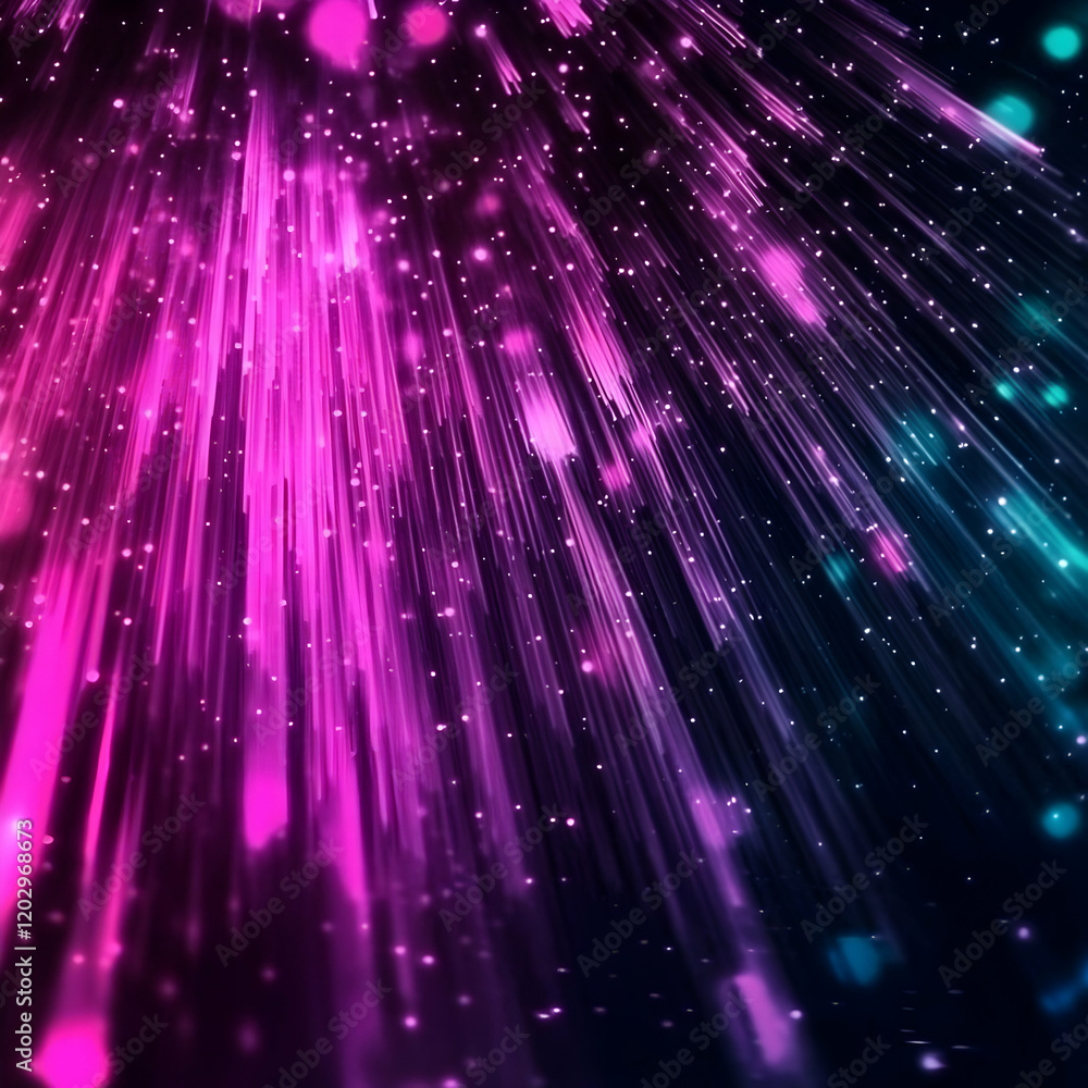 Poster abstract background with vibrant pink and blue light rays beautifully radiating with soft bokeh effe