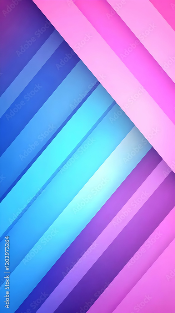 Poster abstract background shows colorful diagonal stripes with soft pastel colors and gradient effect