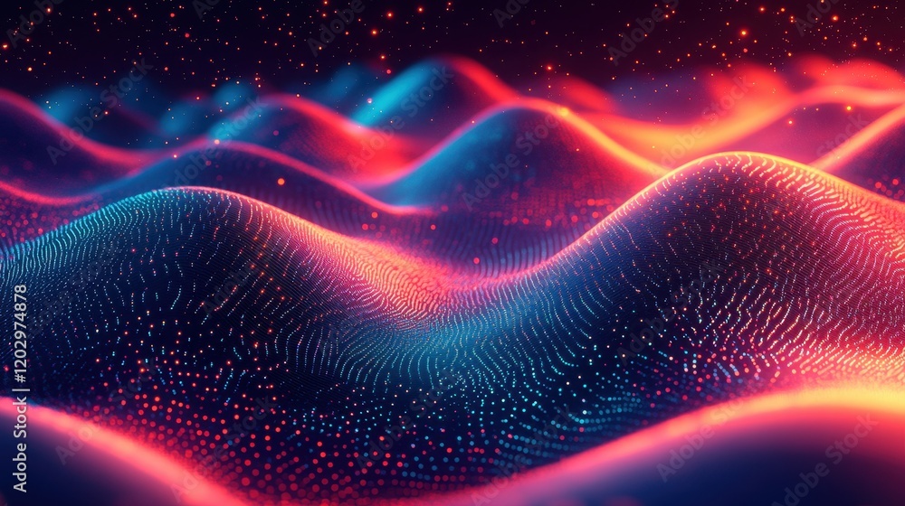 Poster colorful abstract background with wave pattern in vibrant design art