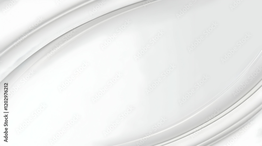 Poster abstract white background with smooth wavy lines and soft lighting