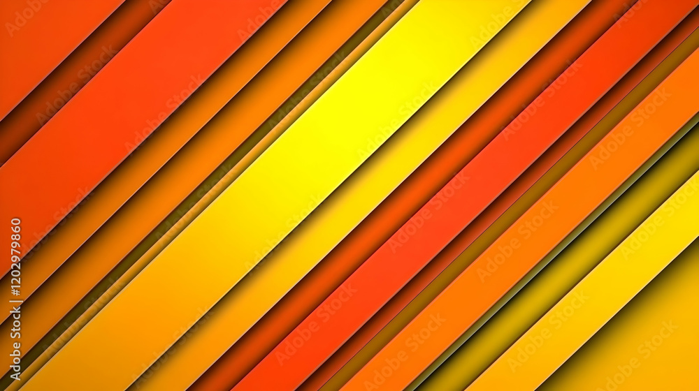Poster abstract background with diagonal orange and yellow stripes creates dynamic visual