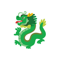 green dragon cartoon emoji illustration.