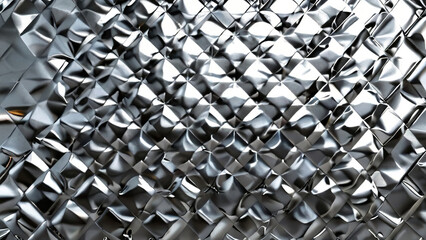 Abstract metallic texture, geometric shapes, reflective surface, background design, for industrial design