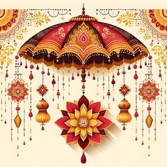 Umbrella with lantern