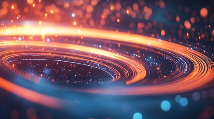 Obraz premium Abstract swirling cosmic nebula with vibrant colors