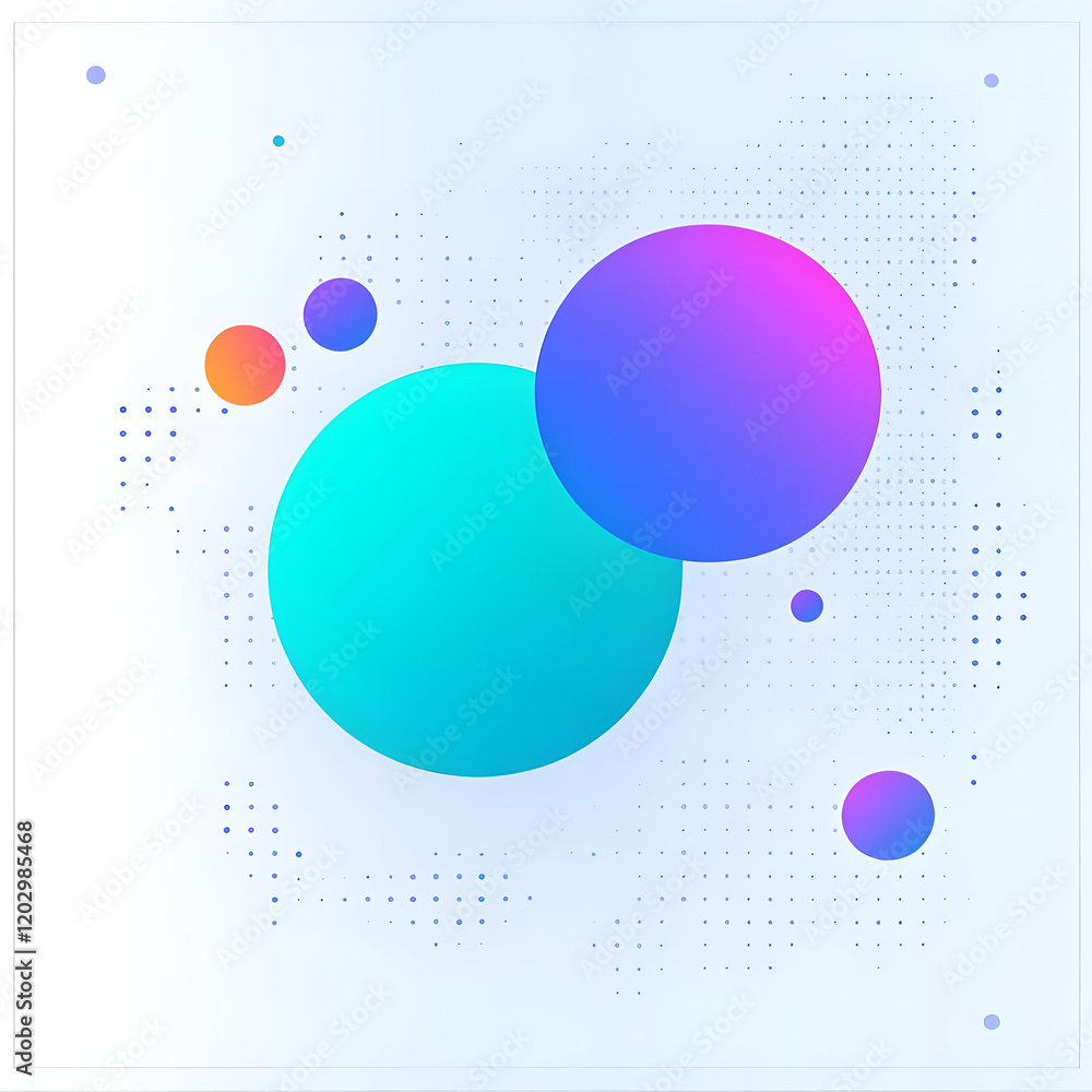 Poster abstract background with gradient circles