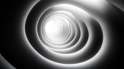 Obraz premium Spiral tunnel light, abstract background, hope concept, website design