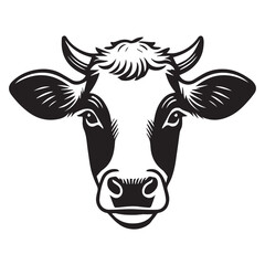 Obraz premium Elegant Holstein Friesian Cattle Clipart for Educational Art