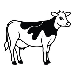 Detailed Holstein Friesian Cattle Clipart for Digital Projects
