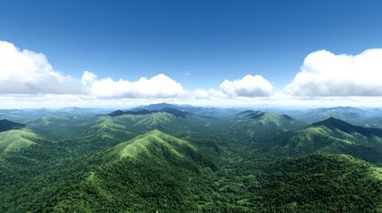 Fototapeta premium Aerial view of mountain range
