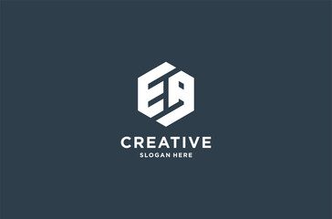 letter EA logo design premium vector.
